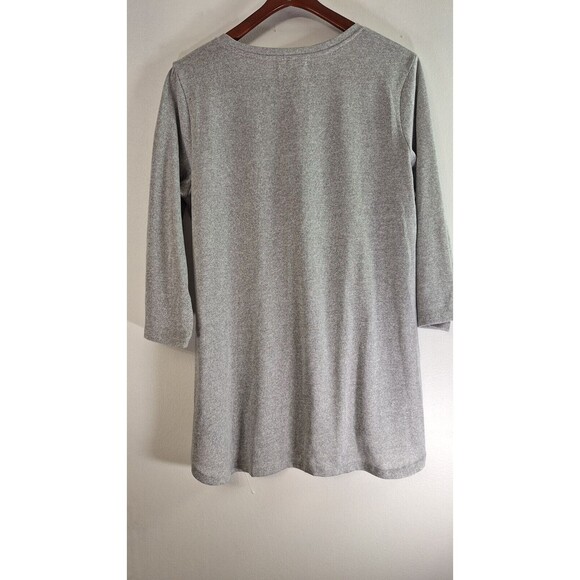 CLOVER and PINE Christmas Tunic Top Women XL Cowboy Rodeo Santa Snowman - Picture 2 of 8